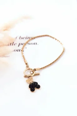 Online Bransoletka Z Zawieszką Miś Złota Lizz Bransoletki