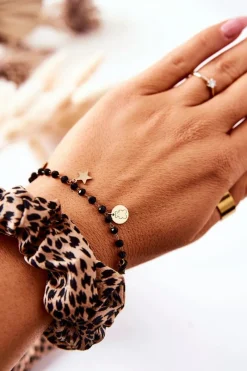 Hot Boto Bransoletka Z Zawieszkami Gwiazdy Złoto-Czarna Vickey