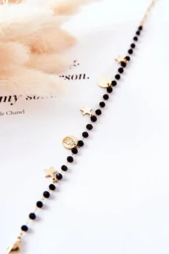 Hot Boto Bransoletka Z Zawieszkami Gwiazdy Złoto-Czarna Vickey