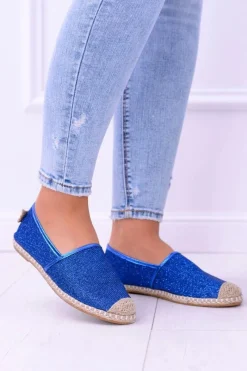 Sale Boto Brokatowe Espadryle Lu Boo Chabrowe