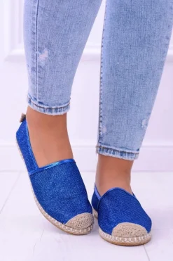 Sale Boto Brokatowe Espadryle Lu Boo Chabrowe