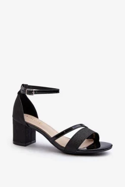 Sandały Na Słupku|Sandały Na Obcasie><noscript><img width=