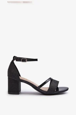 Sandały Na Słupku|Sandały Na Obcasie><noscript><img width=