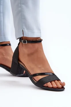 Sandały Na Słupku|Sandały Na Obcasie><noscript><img width=