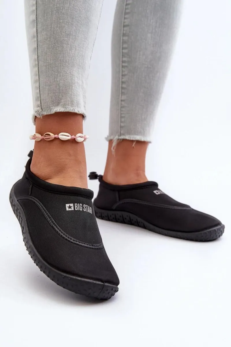 Trampki Damskie Slip-On>Big Star Shoes Buty Do Wody Damskie Czarne Big Star NN274A801 Czarny