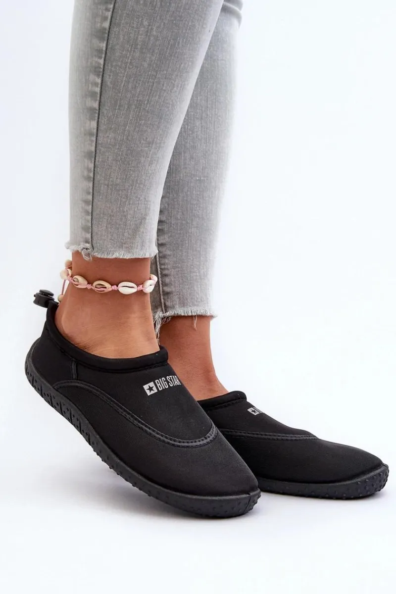 Trampki Damskie Slip-On>Big Star Shoes Buty Do Wody Damskie Czarne Big Star NN274A801 Czarny