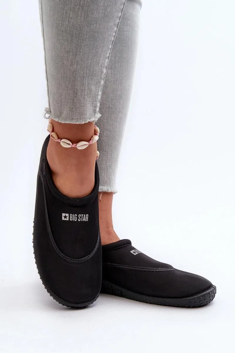 Trampki Damskie Slip-On>Big Star Shoes Buty Do Wody Damskie Czarne Big Star NN274A801 Czarny