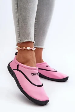 Discount Buty Do Wody Damskie Różowe Big Star NN274A800 Damskie Trampki Damskie Slip-On