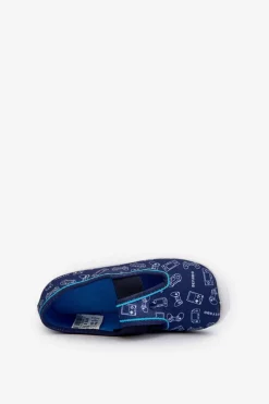 Clearance BEFADO Buty Kapcie Dziecięce Wsuwane 975X182 Granatowe