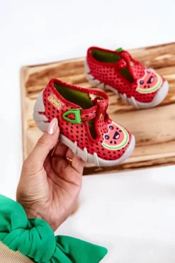 BEFADO Buty Papcie Arbuzy 110P459 Czerwone