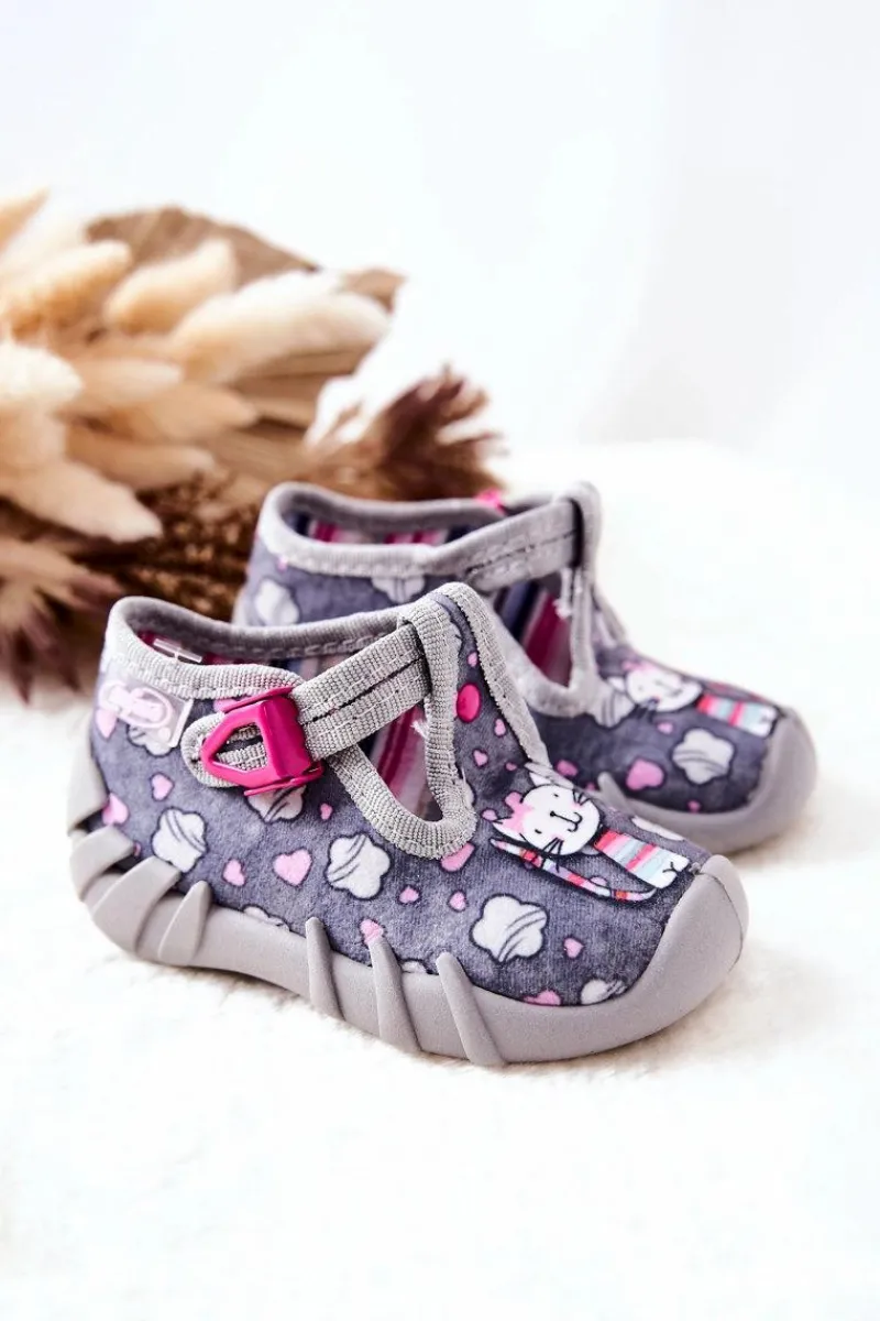 New BEFADO Buty Papcie Kotki 110P326 Szare