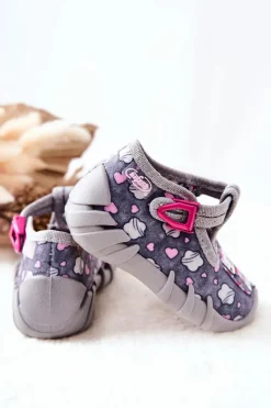New BEFADO Buty Papcie Kotki 110P326 Szare