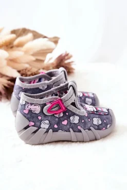New BEFADO Buty Papcie Kotki 110P326 Szare