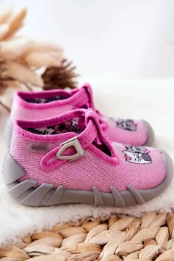 Hot BEFADO Buty Papcie Kotki 110P436 Różowe