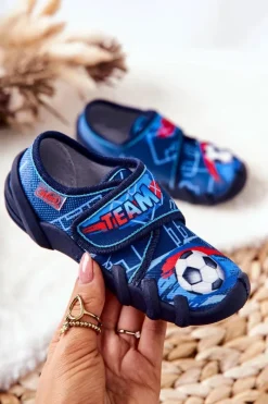 Chłopięce>BEFADO Buty Papcie Na Rzep 273X321 Niebieskie