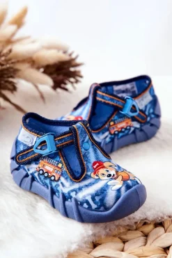 New BEFADO Buty Papcie Piesek I Straż 110P354 Niebieskie