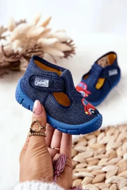 Chłopięce>BEFADO Buty Papcie Samochodzik 531P099 Granatowe