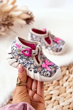 Discount BEFADO Buty Papcie Sarenki Z Kokardką 110P437 Beżowe