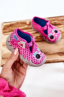 Dziewczęce>BEFADO Buty Papcie Truskawki 110P455 Różowe
