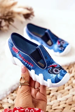 Outlet BEFADO Buty Papcie Wsuwane 290X217 Niebieskie