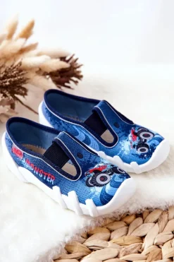 Outlet BEFADO Buty Papcie Wsuwane 290X217 Niebieskie
