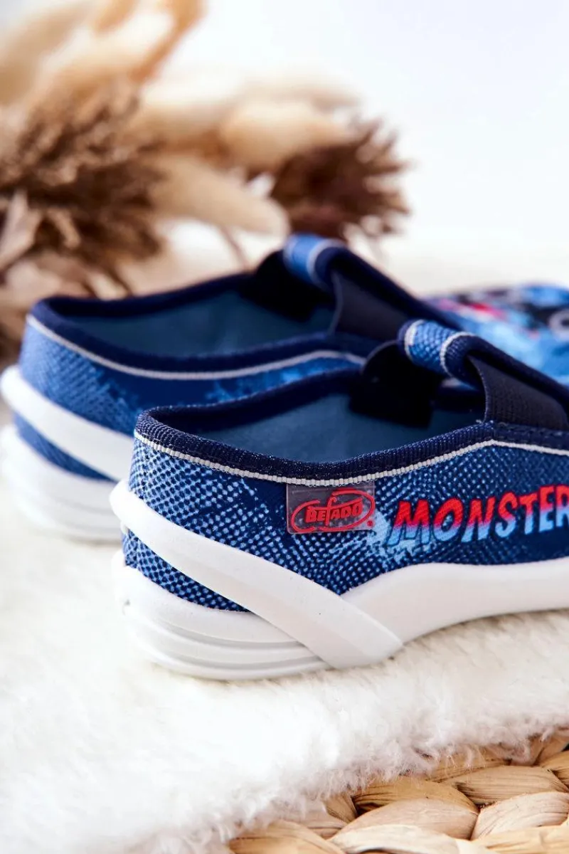 Outlet BEFADO Buty Papcie Wsuwane 290X217 Niebieskie