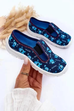 Discount Buty Papcie Wsuwane 975X177 Niebieskie Dzieci Chłopięce