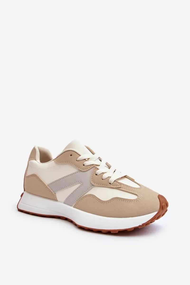 Buty Sportowe Na Platformie|Sneakersy Damskie>Boto Buty Sportowe Damskie Beżowe Chloette