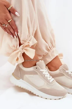 Clearance Boto Buty Sportowe Damskie Beżowe Laaksona