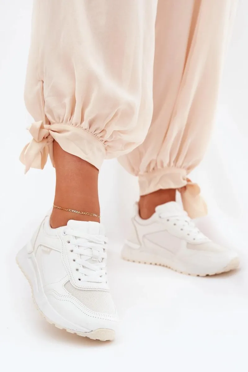 Outlet Boto Buty Sportowe Damskie Białe Laaksona Biały