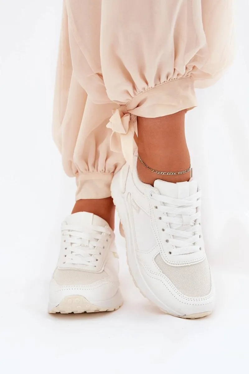 Outlet Boto Buty Sportowe Damskie Białe Laaksona Biały