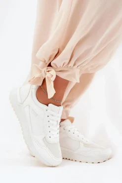 Outlet Boto Buty Sportowe Damskie Białe Laaksona Biały