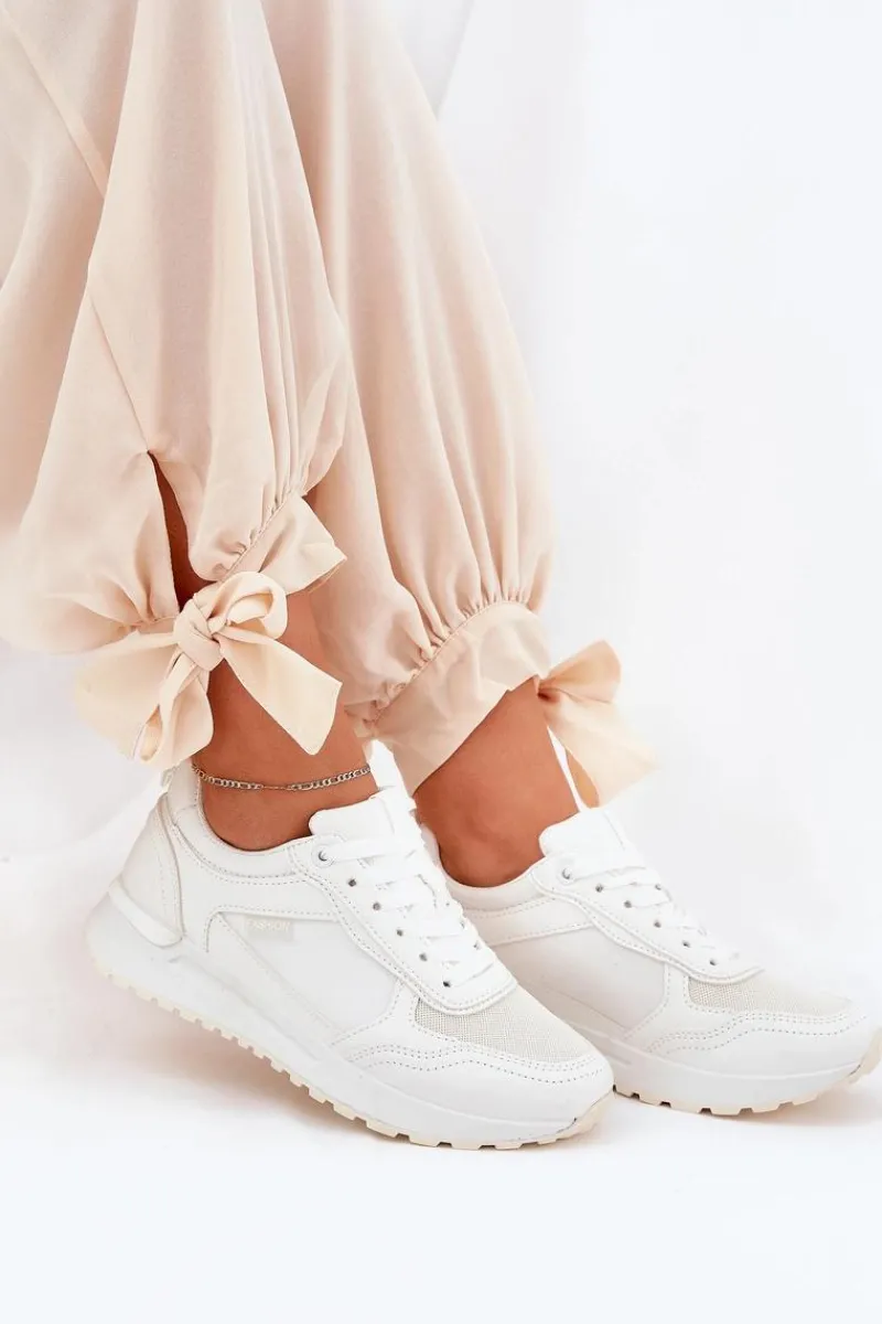 Outlet Boto Buty Sportowe Damskie Białe Laaksona Biały