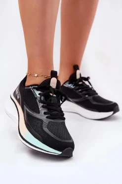 Best Buty Sportowe Damskie Big Star RR274A160 HI-POLY SYSTEM Czarne Damskie Buty Sportowe Big Star|Sneakersy Damskie