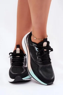 Best Buty Sportowe Damskie Big Star RR274A160 HI-POLY SYSTEM Czarne Damskie Buty Sportowe Big Star|Sneakersy Damskie