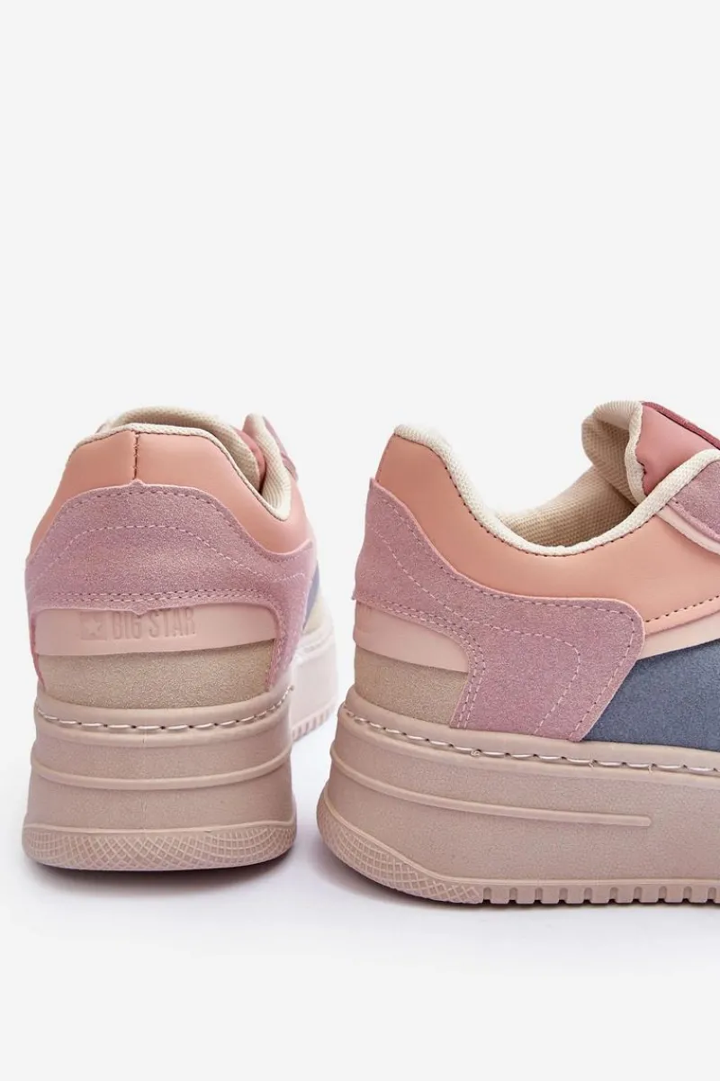 Online Buty Sportowe Damskie Big Star MM274233 Różowo-Beżowe Damskie Buty Sportowe Big Star|Sneakersy Damskie