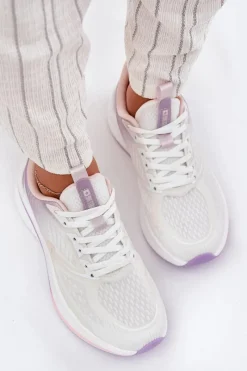 Hot Buty Sportowe Damskie Big Star RR274A161 HI-POLY SYSTEM Białe Damskie Buty Sportowe Big Star|Sneakersy Damskie