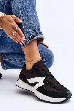 Best Boto Buty Sportowe Damskie Czarne Chloette