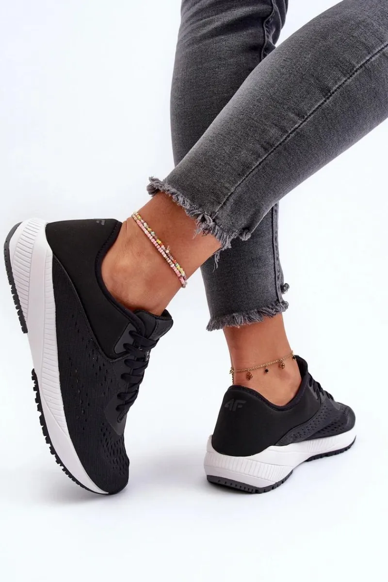 Online Buty Sportowe Damskie RSS2SPOF056 Czarne Damskie Buty Sportowe Na Platformie