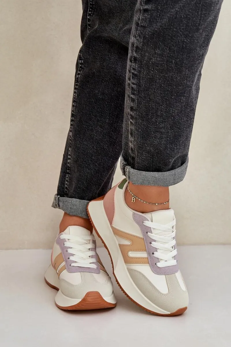 Sale Buty Sportowe Damskie Na Platformie Multikolor Emidi Damskie Sneakersy Damskie|Buty Sportowe Na Platformie