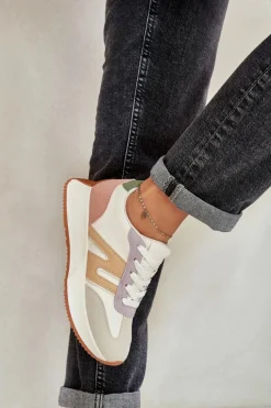 Sale Buty Sportowe Damskie Na Platformie Multikolor Emidi Damskie Sneakersy Damskie|Buty Sportowe Na Platformie