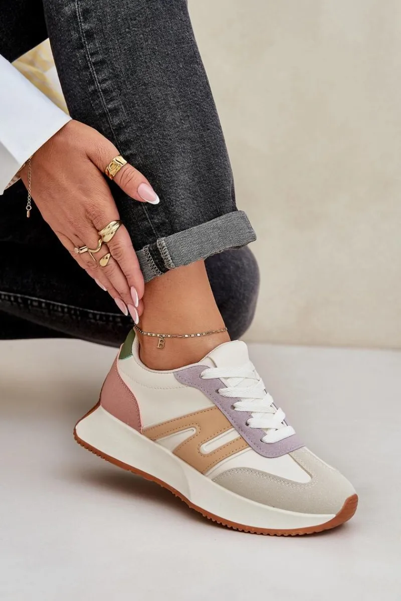 Sale Buty Sportowe Damskie Na Platformie Multikolor Emidi Damskie Sneakersy Damskie|Buty Sportowe Na Platformie