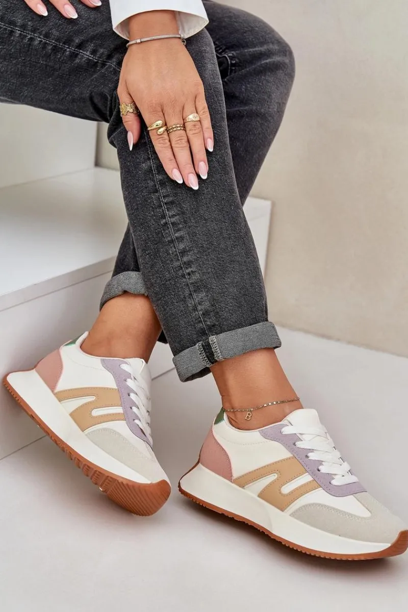 Sale Buty Sportowe Damskie Na Platformie Multikolor Emidi Damskie Sneakersy Damskie|Buty Sportowe Na Platformie