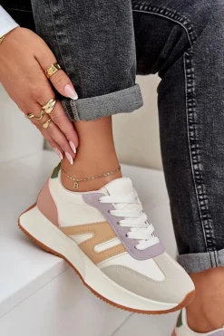 Sale Buty Sportowe Damskie Na Platformie Multikolor Emidi Damskie Sneakersy Damskie|Buty Sportowe Na Platformie