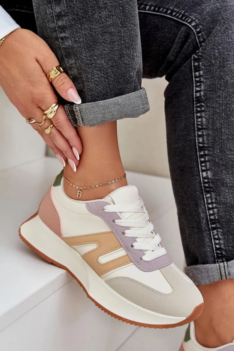 Sale Buty Sportowe Damskie Na Platformie Multikolor Emidi Damskie Sneakersy Damskie|Buty Sportowe Na Platformie