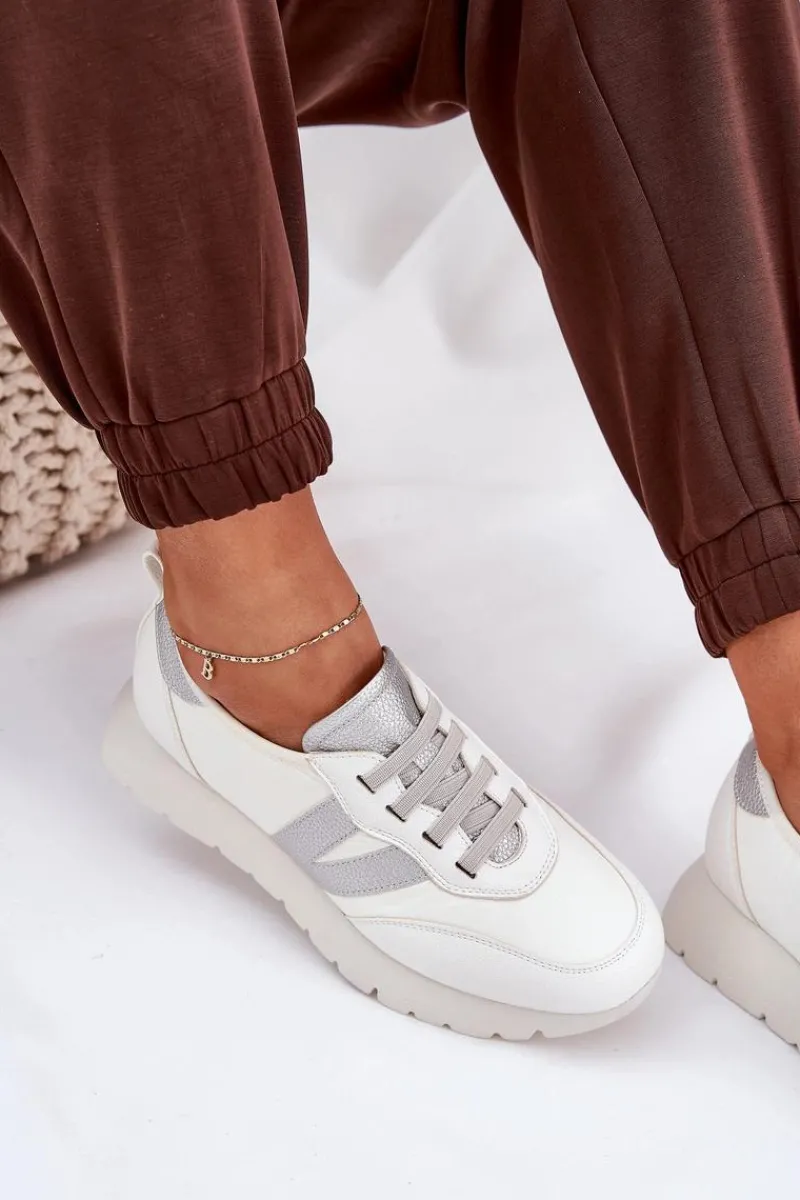 Sneakersy Damskie>Buty damskie Vinceza Buty Sportowe Damskie Na Platformie Vinceza 58510 Białe Biały