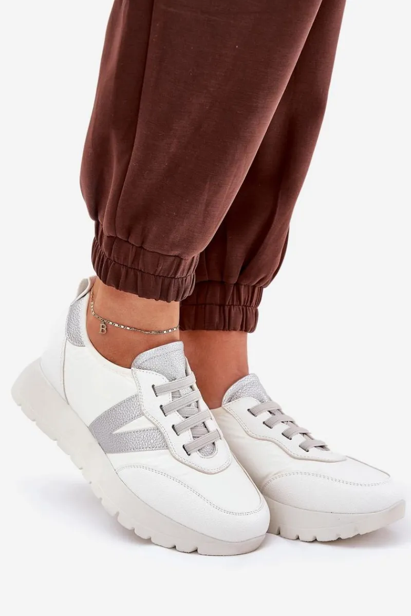 Sneakersy Damskie>Buty damskie Vinceza Buty Sportowe Damskie Na Platformie Vinceza 58510 Białe Biały