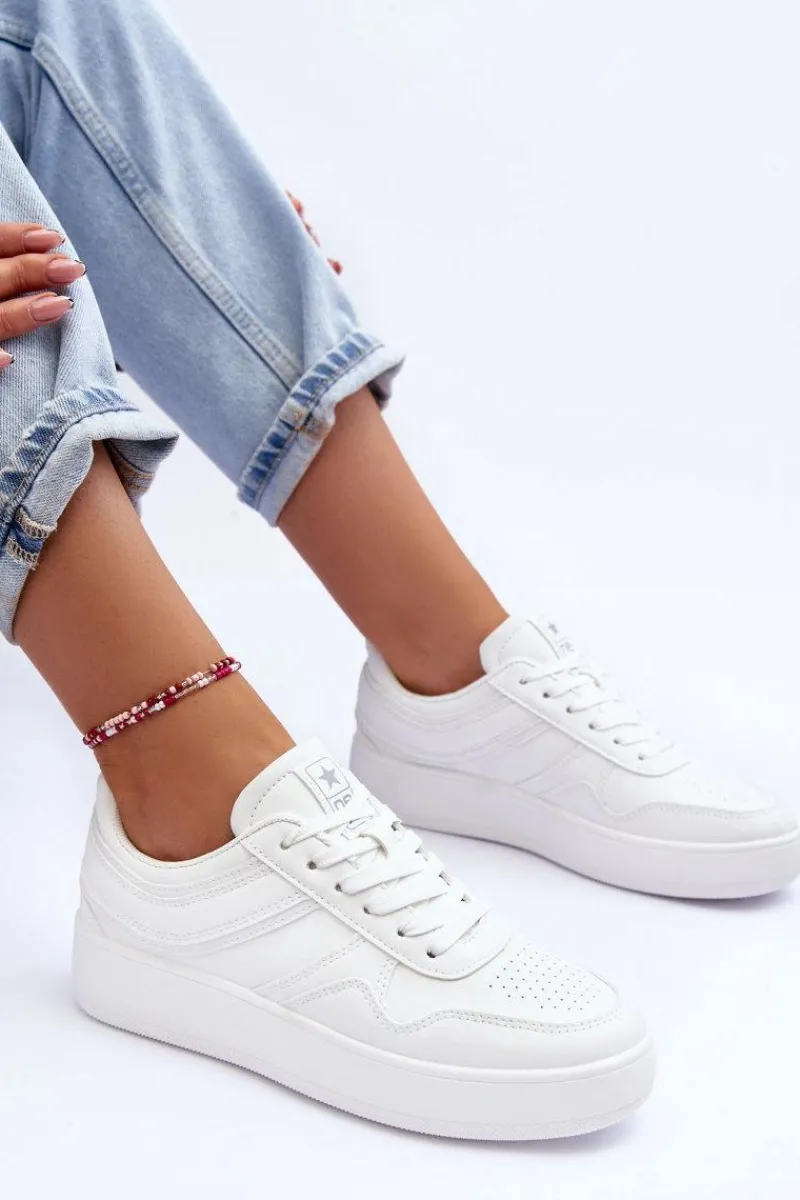 Online Evento Buty Sportowe Damskie Na Platformie Białe Pudina