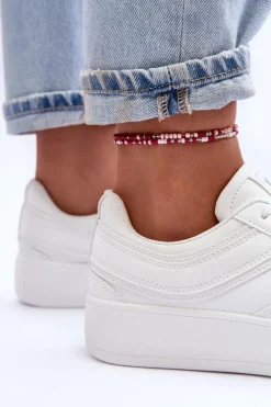 Online Evento Buty Sportowe Damskie Na Platformie Białe Pudina