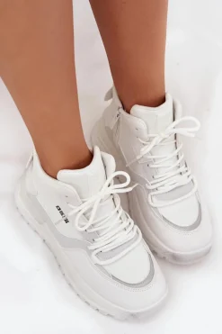 Buty Sportowe Big Star|Sneakersy Damskie></noscript>Big Star Shoes Buty Sportowe Damskie Na Platformie Big Star SS274510 Białe Biały